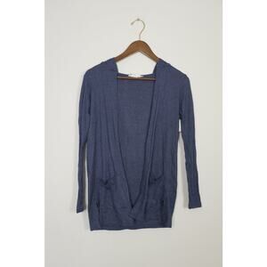 Pink Rose Blue Cardigan with Hood Size Small